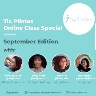 Pilates online classes september Bintaro